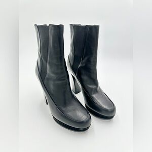 Tod’s women’s leather boots -‎ high heel Chelsea boots black leather 39.5 US 9.5